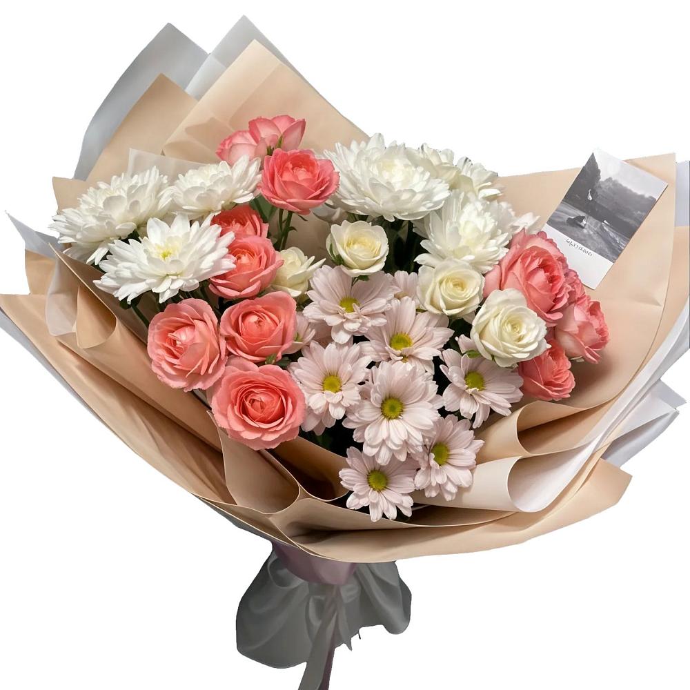 Букет цветов из: Розы и Хризантемы в Сылва