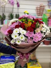 Букет цветов из:  Розы, Хризантемы и Альстромерии #REPLACE_PRED# Сылва
