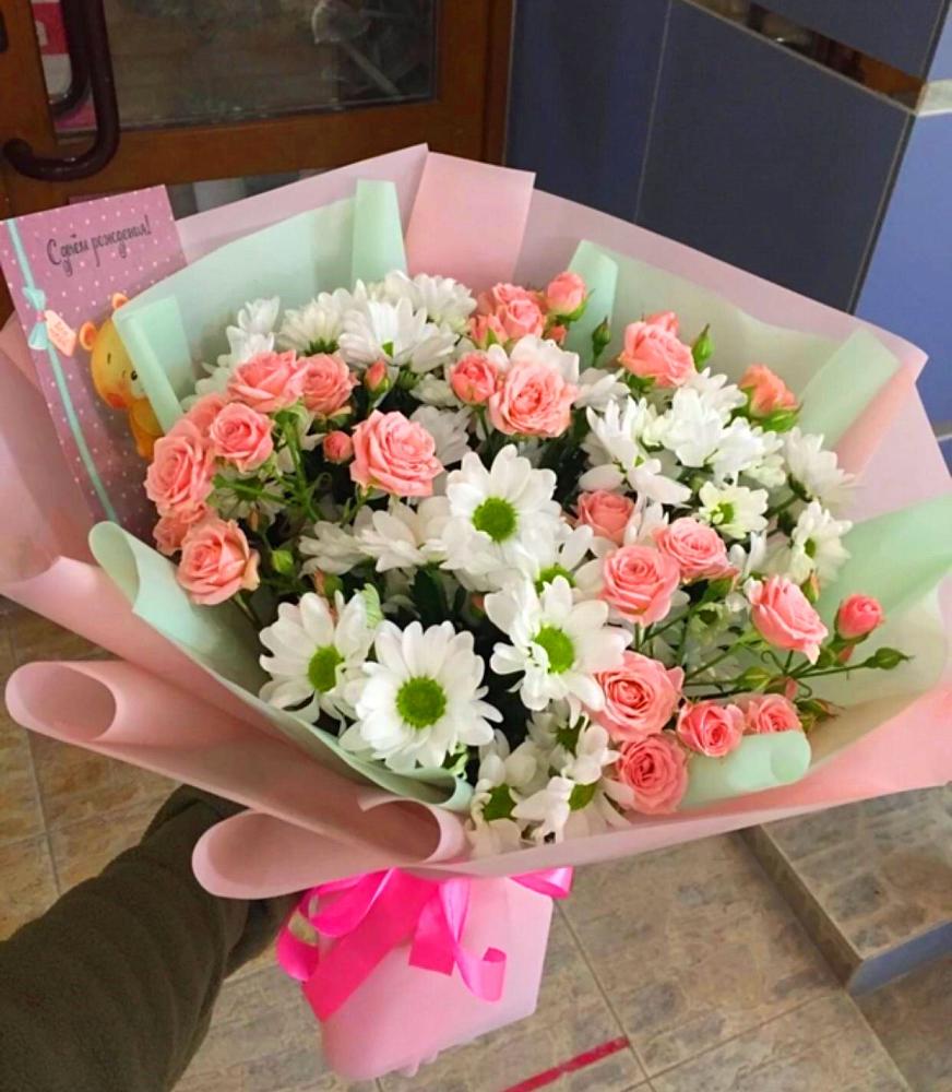 Букет цветов из: Розы и Хризантемы в Сылва