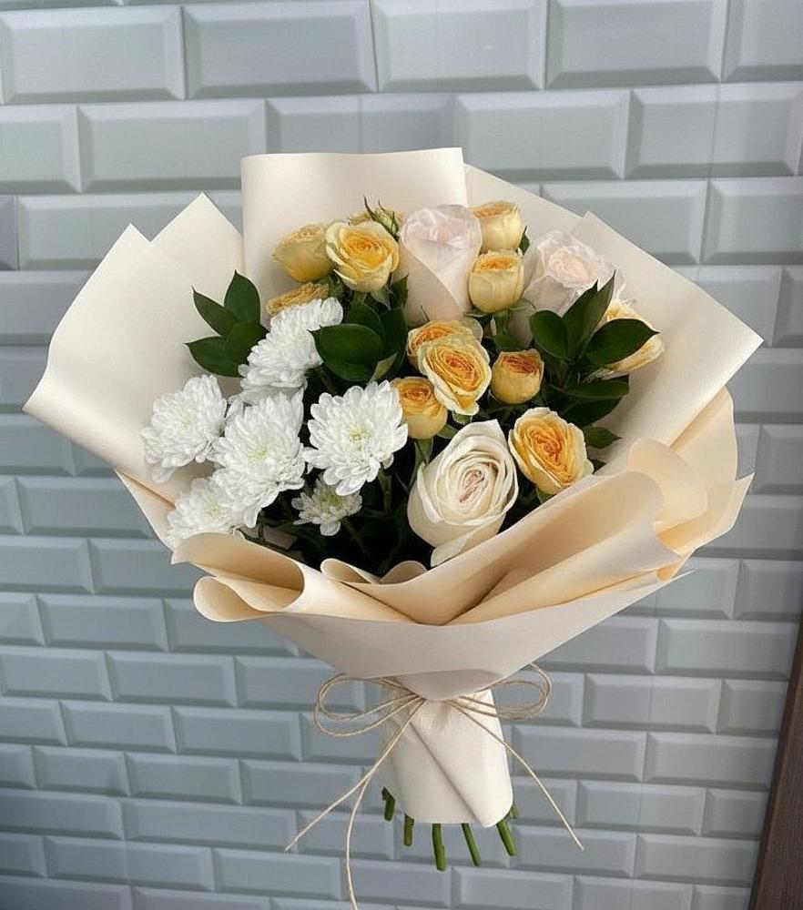 Букет цветов из: Розы и Хризантемы в Сылва