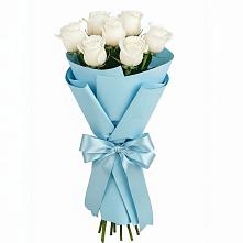 Букет 7 белых роз Проуд в Сылва