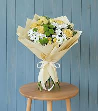 Букет цветов из:  Хризантемы и Розы #REPLACE_PRED# Сылва