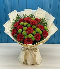 Букет цветов из:  Розы и Хризантемы #REPLACE_PRED# Сылва