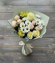 Букет цветов из:  Альстромерии, Розы и Хризантемы в Сылва