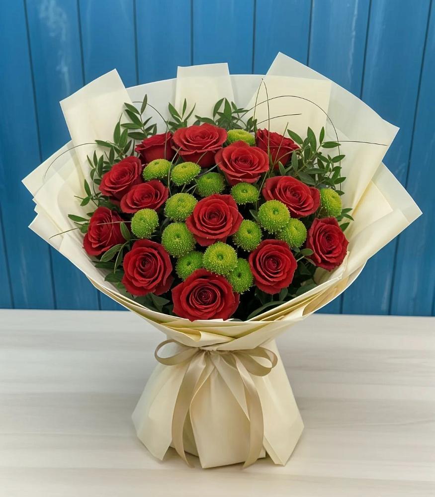 Букет цветов из: Розы и Хризантемы в Сылва